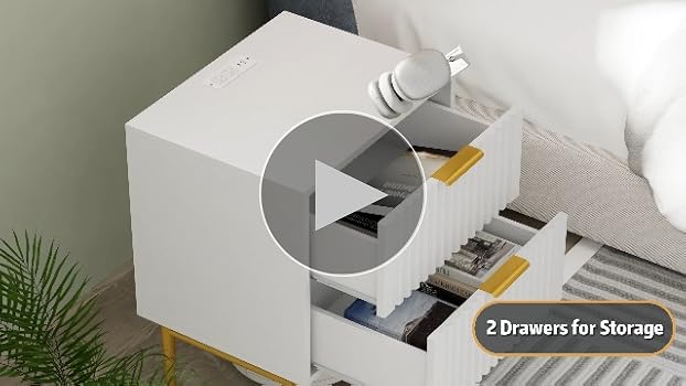 フライデー　friday 25冊セット Amazon.com: HQZX White Nightstand Set of 2 with Charging